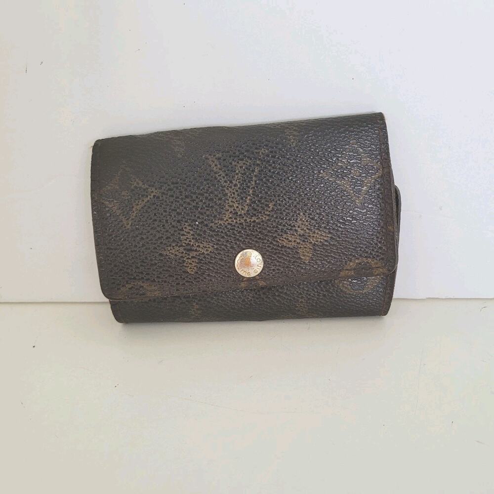 Authentic Louis Vuitton Monogram Multicles 6 Key Hooks Case Brown Small Fair